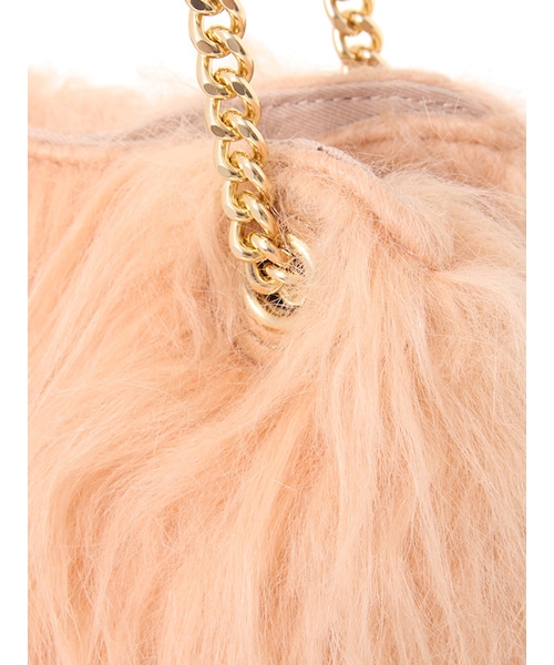 31 Sons de mode（トランテアン　ソン　ドゥ　モード）の「ファーチェーンバッグ《予約アイテム》（バッグ・レディース・ピンク/オフホワイト/キャメル・フリー）」の6枚目の写真