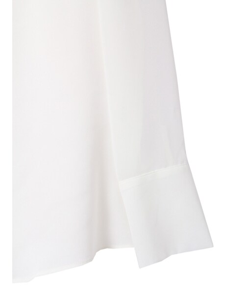 31 Sons de mode（トランテアン　ソン　ドゥ　モード）の「ロールネックシフォンブラウス《予約アイテム》（トップス・レディース・ブラック/オフホワイト・36/38）」の5枚目の写真