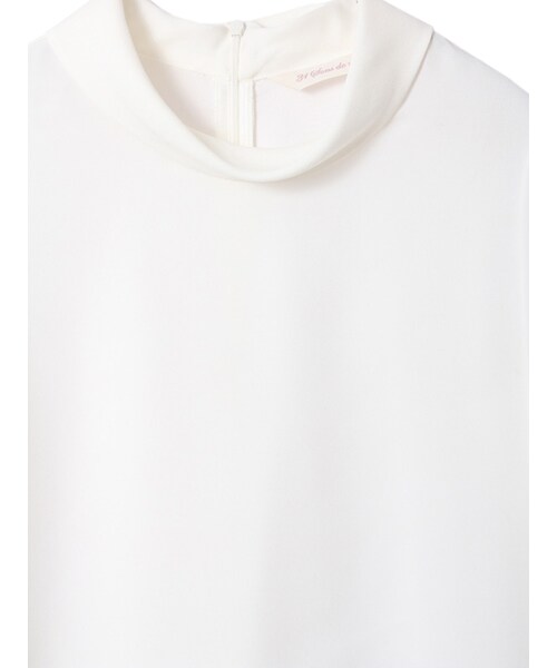 31 Sons de mode（トランテアン　ソン　ドゥ　モード）の「ロールネックシフォンブラウス《予約アイテム》（トップス・レディース・ブラック/オフホワイト・36/38）」の4枚目の写真