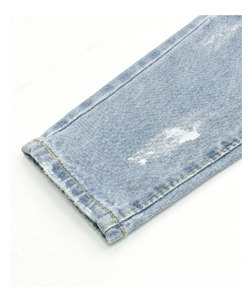 ANAP(アナップ)の「星ステッチ ペイント&クラッシュデニムパンツ(パンツ・レディース・ワンカラー・S/M)」の9枚目の写真