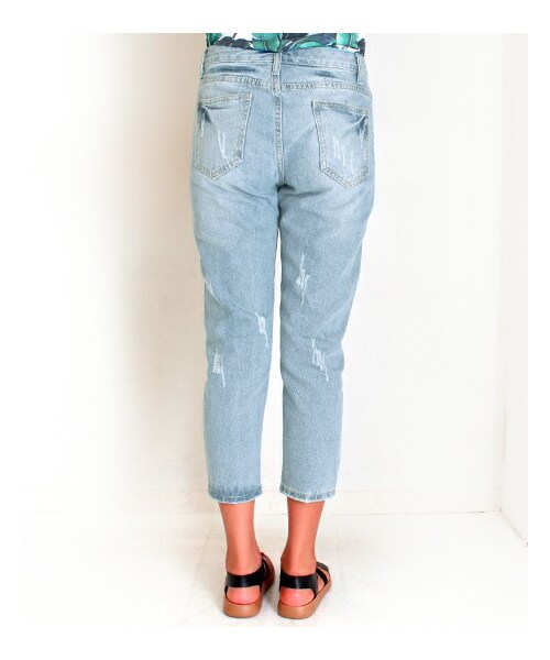 ANAP(アナップ)の「星ステッチ ペイント&クラッシュデニムパンツ(パンツ・レディース・ワンカラー・S/M)」の6枚目の写真