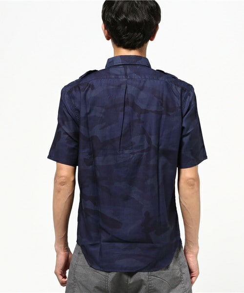 MEN'S BIGI(メンズビギ)の「ミリタリー半袖シャツ(ベージュ・カーキ・迷彩)(シャツ/ブラウス・メンズ・ベージュ/カーキ/カモフラージュ・S/M/L)」の5枚目の写真