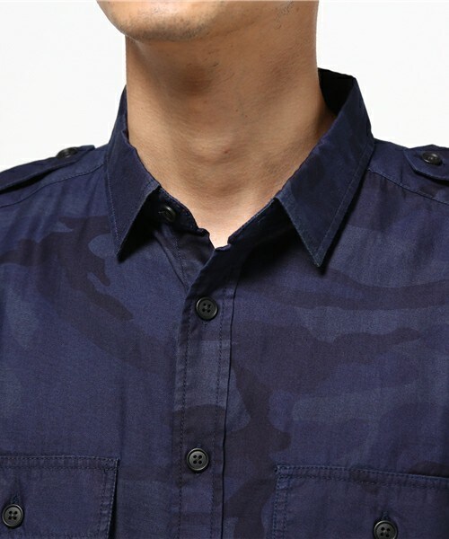 MEN'S BIGI(メンズビギ)の「ミリタリー半袖シャツ(ベージュ・カーキ・迷彩)(シャツ/ブラウス・メンズ・ベージュ/カーキ/カモフラージュ・S/M/L)」の6枚目の写真
