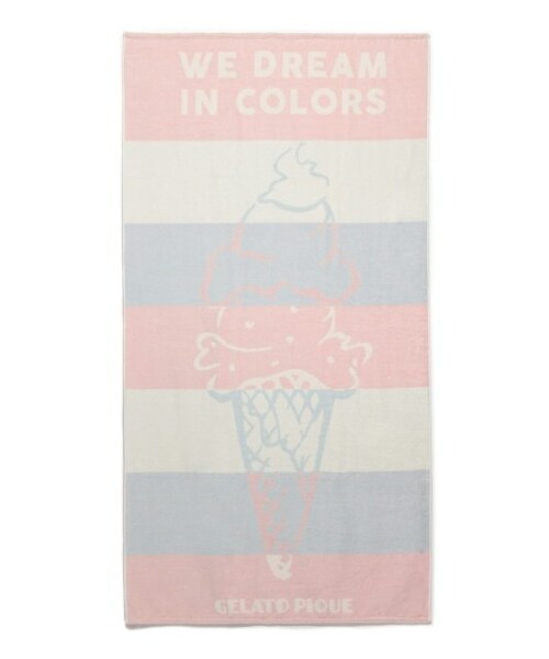 gelato pique（ジェラートピケ）の「アイスジャガードビーチタオル（ビーチグッズ・レディース・PNK・F）」の2枚目の写真