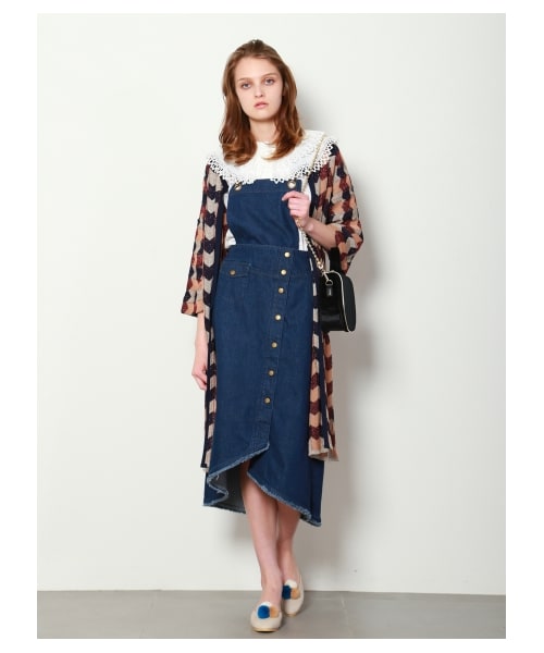 LILY BROWN（リリーブラウン）の「2WAYロングデニムジャンスカ（膝丈ワンピース・レディース・BLU/DBLU・0/1）」の19枚目の写真