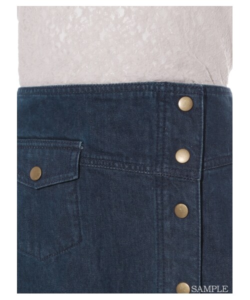LILY BROWN（リリーブラウン）の「2WAYロングデニムジャンスカ（膝丈ワンピース・レディース・BLU/DBLU・0/1）」の17枚目の写真