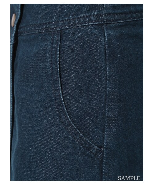 LILY BROWN（リリーブラウン）の「2WAYロングデニムジャンスカ（膝丈ワンピース・レディース・BLU/DBLU・0/1）」の9枚目の写真