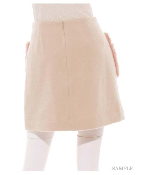 LILY BROWN（リリーブラウン）の「[L.B CANDY STOCK]フェイクファービジュースカート（ミニスカート・レディース・PNK/GRY・0/1）」の5枚目の写真