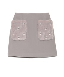 LILY BROWN | [L.B CANDY STOCK]フェイクファービジュースカート(スカート)