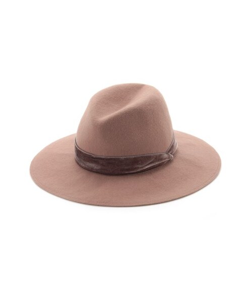 LILY BROWN（リリーブラウン）の「ベロアテープフェルトハット（ハット・レディース・MOC/KKI/BLK・F）」の4枚目の写真