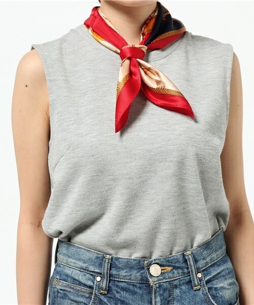 archives（アルシーヴ）の「two pony柄スカーフ（ストール/ショール・レディース・レッド・MEDIUM）」の5枚目の写真