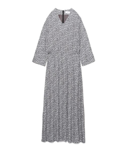 Mila Owen(ミラオーウェン)の「ドレープマキシワンピース(マキシ・ロングワンピース・レディース・OWHT/BLK/FLOWER・F)」の3枚目の写真