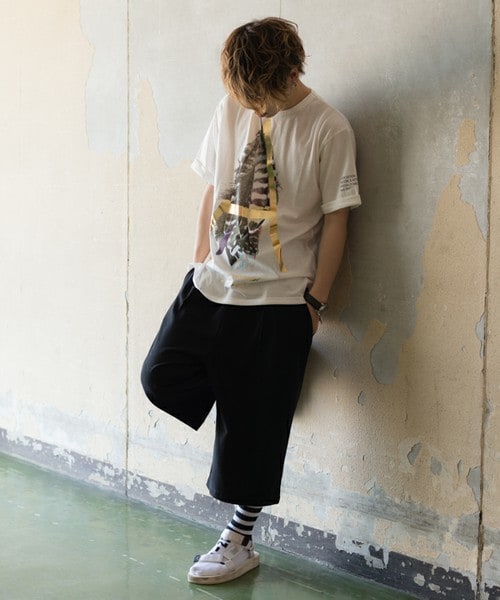 CASPER JOHN AIVER(キャスパージョンアイバー)の「CASPER JOHN AIVER ビッグAロングTシャツ(Tシャツ/カットソー・メンズ・ホワイト/ブラック・FREE)」の9枚目の写真