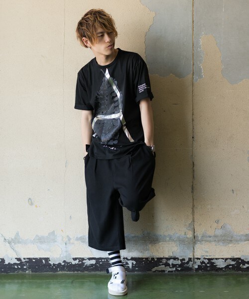 CASPER JOHN AIVER(キャスパージョンアイバー)の「CASPER JOHN AIVER ビッグAロングTシャツ(Tシャツ/カットソー・メンズ・ホワイト/ブラック・FREE)」の7枚目の写真