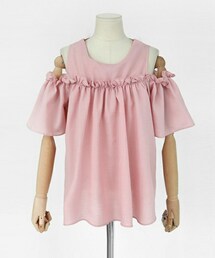 DHOLIC | オープンショルダーフレアブラウス(Tシャツ/カットソー)