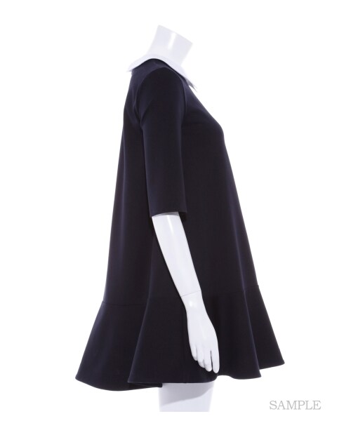 SNIDEL（スナイデル）の「ホワイトカラーワンピース（カットワンピース・レディース・NVY/BLK/CHECK・F）」の7枚目の写真