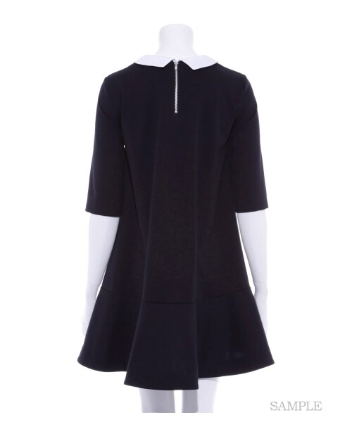 SNIDEL（スナイデル）の「ホワイトカラーワンピース（カットワンピース・レディース・NVY/BLK/CHECK・F）」の6枚目の写真