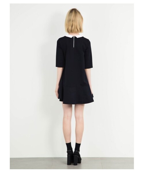 SNIDEL（スナイデル）の「ホワイトカラーワンピース（カットワンピース・レディース・NVY/BLK/CHECK・F）」の14枚目の写真