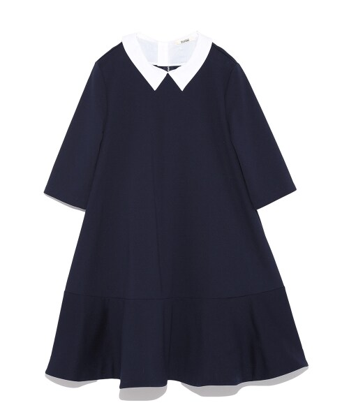 SNIDEL（スナイデル）の「ホワイトカラーワンピース（カットワンピース・レディース・NVY/BLK/CHECK・F）」の4枚目の写真