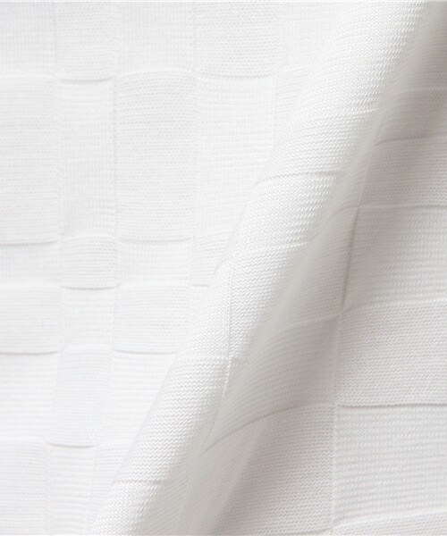 MEN'S BIGI（メンズビギ）の「ブロックリンクス柄Vネック半袖Ｔ/JAPAN MADE（日本製）（Tシャツ/カットソー・メンズ・ホワイト/ブルー/ネイビー/ピンク・S/M/L）」の9枚目の写真