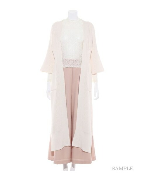 FURFUR（ファーファー）の「ベルスリーブロングカーディガン（カーディガン・レディース・PNK/GRY/NVY・F）」の12枚目の写真