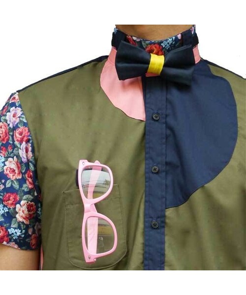 NIRAME.CO（ニラメッコ）の「蝶カラ―しゃつ　花柄（シャツ/ブラウス・メンズ・その他）」の6枚目の写真