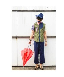 NIRAME.CO | 蝶カラ―しゃつ 花柄(シャツ/ブラウス)