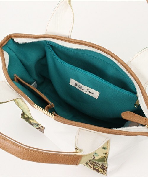 Bou Jeloud（ブージュルード）の「デニム×スカーフ トートバッグ(小)（トートバッグ・レディース・オフホワイト/ブルー・ONE SIZE）」の10枚目の写真