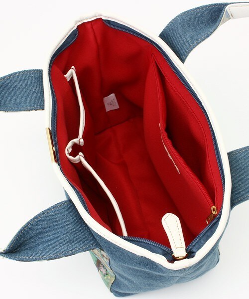 Bou Jeloud（ブージュルード）の「デニム×スカーフ トートバッグ(小)（トートバッグ・レディース・オフホワイト/ブルー・ONE SIZE）」の9枚目の写真