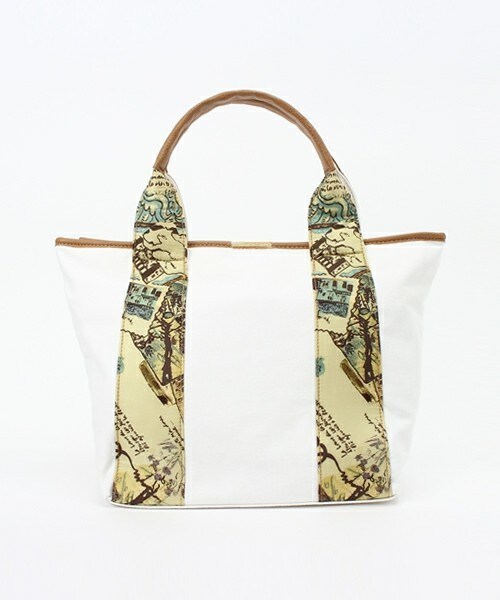 Bou Jeloud(ブージュルード)の「デニム×スカーフ大トートバッグ(トートバッグ・レディース・オフホワイト/ブルー・FREE)」の1枚目の写真