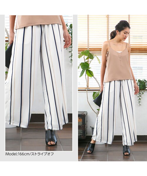 KOBE LETTUCE（コウベレタス）の「最旬トレンドアイテム[スカンツ]にトライ！選べる6柄[花柄・ストライプ柄...etcm1623]ワイドスカンツ/ガウチョ/スカーチョ[M1623]（パンツ・レディース・other・FREE）」の5枚目の写真