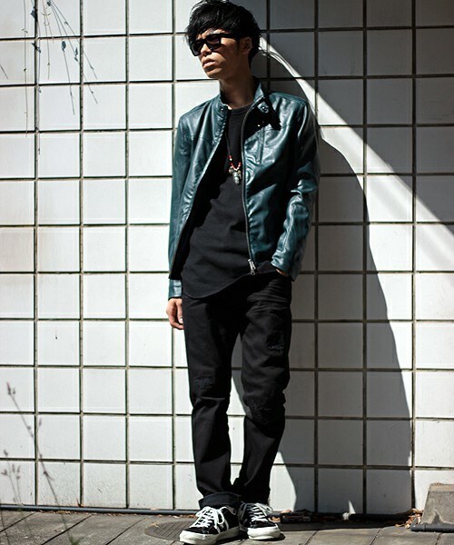 glory crew(グローリークルー)の「【2016 AW新作】シングルライダースブルゾン(ライダースジャケット・メンズ・ブラック/ネイビー/キャメル/ボルドー・M/L/LL)」の12枚目の写真