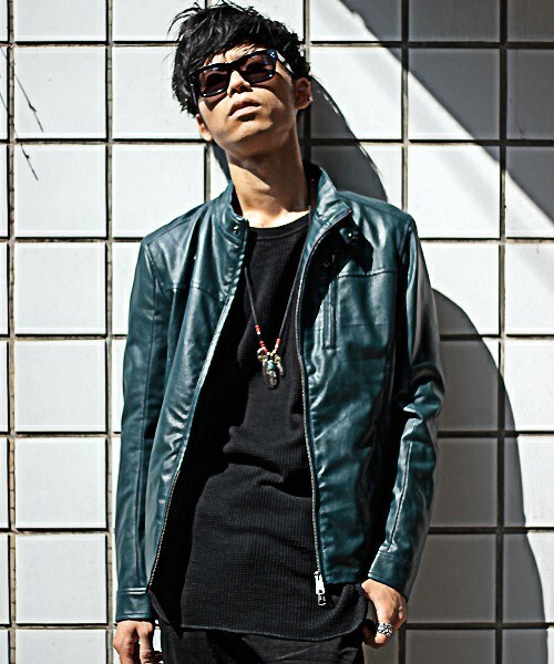 glory crew(グローリークルー)の「【2016 AW新作】シングルライダースブルゾン(ライダースジャケット・メンズ・ブラック/ネイビー/キャメル/ボルドー・M/L/LL)」の14枚目の写真