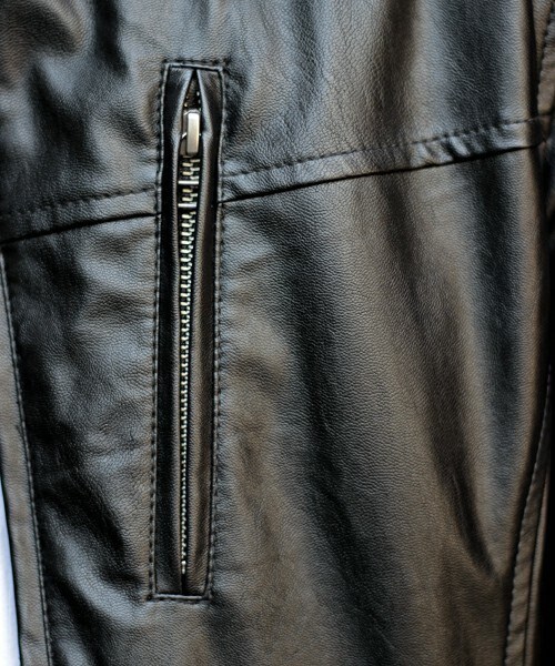 glory crew(グローリークルー)の「【2016 AW新作】シングルライダースブルゾン(ライダースジャケット・メンズ・ブラック/ネイビー/キャメル/ボルドー・M/L/LL)」の9枚目の写真