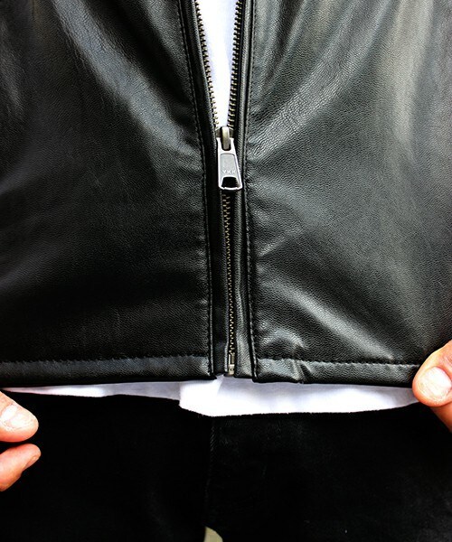 glory crew(グローリークルー)の「【2016 AW新作】シングルライダースブルゾン(ライダースジャケット・メンズ・ブラック/ネイビー/キャメル/ボルドー・M/L/LL)」の17枚目の写真