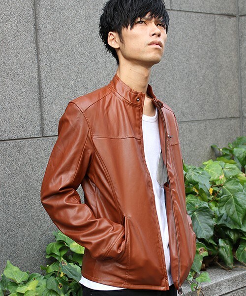 glory crew(グローリークルー)の「【2016 AW新作】シングルライダースブルゾン(ライダースジャケット・メンズ・ブラック/ネイビー/キャメル/ボルドー・M/L/LL)」の3枚目の写真