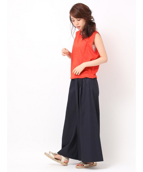 36Quatre-Neuf（カトルナフ）の「スーピマバーバリワイドパンツ【予約】（パンツ・レディース・beige/khaki/navy・1/2）」の10枚目の写真