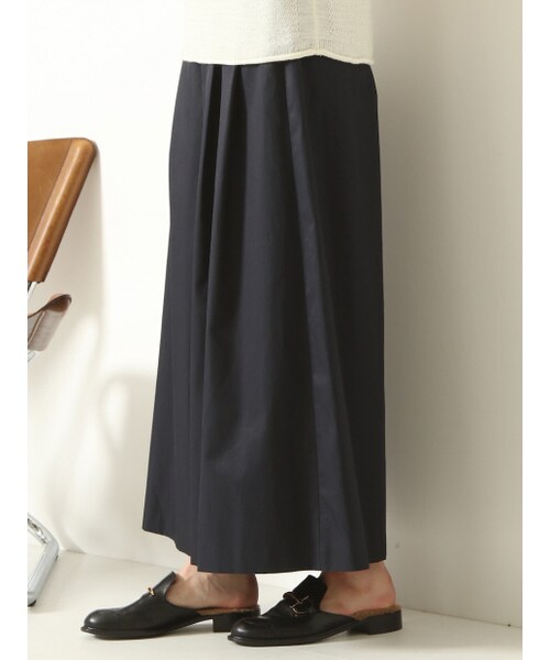 36Quatre-Neuf（カトルナフ）の「スーピマバーバリワイドパンツ【予約】（パンツ・レディース・beige/khaki/navy・1/2）」の3枚目の写真