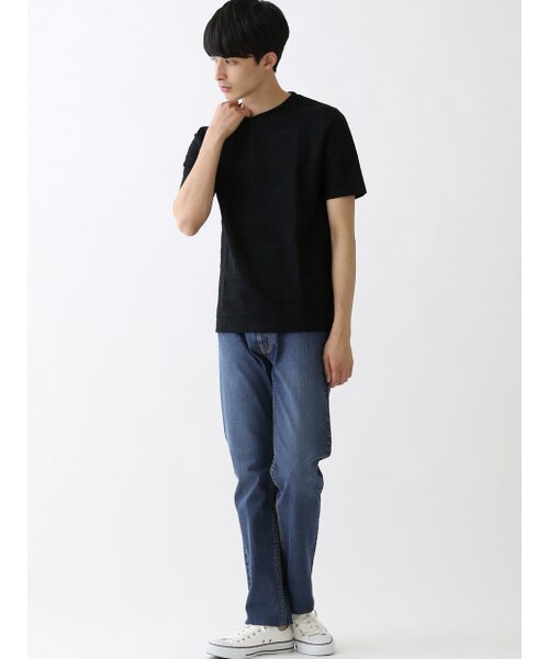 ABAHOUSE（アバハウス）の「シルケットリンクスジャガード カモフラ柄Tシャツ（Tシャツ・カットソー・メンズ・ホワイト/ブラック/ネイビー・44/46/48）」の14枚目の写真