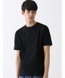 ABAHOUSE | シルケットリンクスジャガード カモフラ柄Tシャツ(トップス)