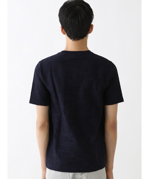 ABAHOUSE（アバハウス）の「シルケットリンクスジャガード カモフラ柄Tシャツ（Tシャツ・カットソー・メンズ・ホワイト/ブラック/ネイビー・44/46/48）」の6枚目の写真
