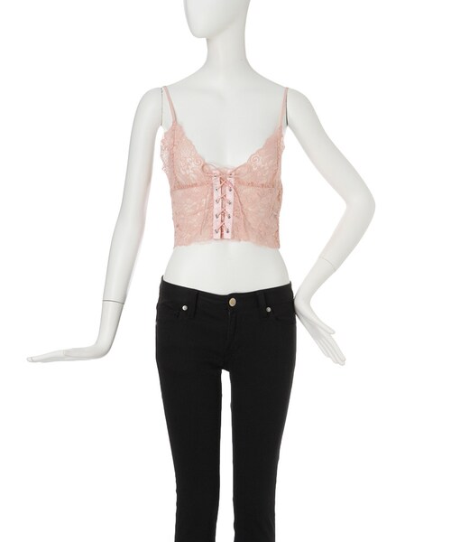 EVRIS（エヴリス）の「レースアップレースビスチェ（トップス・レディース・ホワイト/ブラック/ピンク・F）」の11枚目の写真