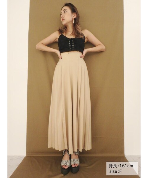 EVRIS（エヴリス）の「レースアップレースビスチェ（トップス・レディース・ホワイト/ブラック/ピンク・F）」の7枚目の写真