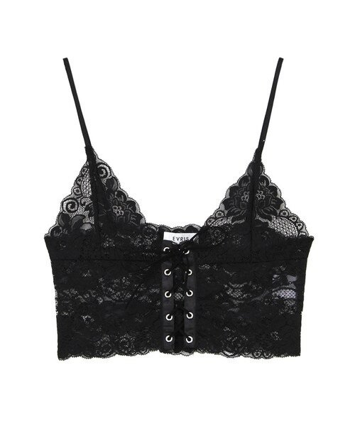 EVRIS（エヴリス）の「レースアップレースビスチェ（トップス・レディース・ホワイト/ブラック/ピンク・F）」の2枚目の写真