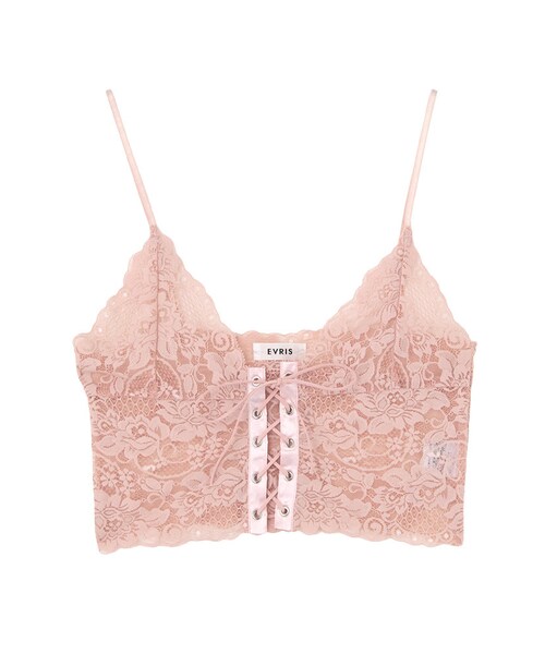 EVRIS（エヴリス）の「レースアップレースビスチェ（トップス・レディース・ホワイト/ブラック/ピンク・F）」の17枚目の写真
