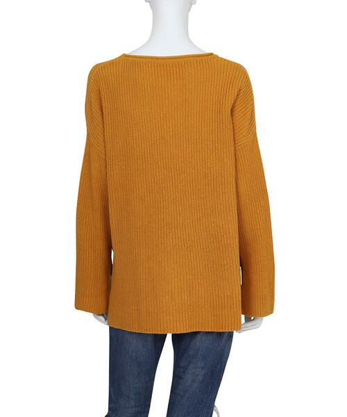 Ungrid（アングリッド）の「スリットスリーブルーズニット（トップス・レディース・オフホワイト/チャコールグレー/オレンジ/マスタード・F）」の9枚目の写真