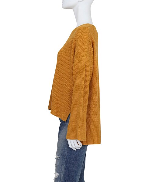 Ungrid（アングリッド）の「スリットスリーブルーズニット（トップス・レディース・オフホワイト/チャコールグレー/オレンジ/マスタード・F）」の8枚目の写真