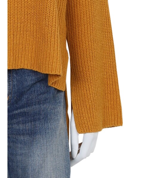 Ungrid（アングリッド）の「スリットスリーブルーズニット（トップス・レディース・オフホワイト/チャコールグレー/オレンジ/マスタード・F）」の11枚目の写真