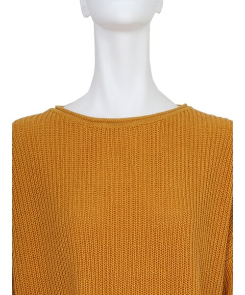 Ungrid（アングリッド）の「スリットスリーブルーズニット（トップス・レディース・オフホワイト/チャコールグレー/オレンジ/マスタード・F）」の10枚目の写真