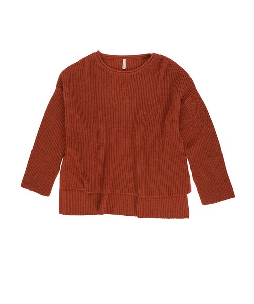 Ungrid（アングリッド）の「スリットスリーブルーズニット（トップス・レディース・オフホワイト/チャコールグレー/オレンジ/マスタード・F）」の4枚目の写真